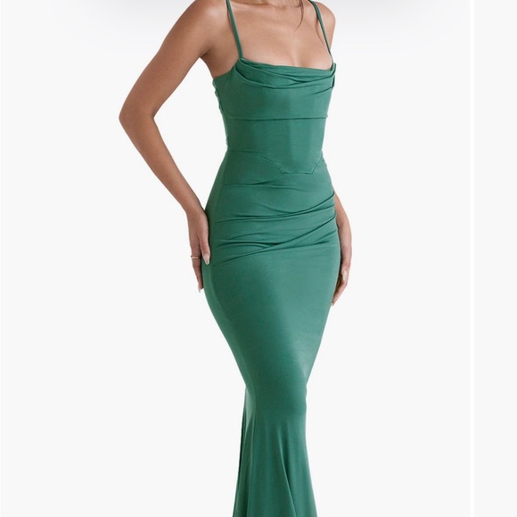 house of cb milena jersey corset maxi dress 'Milena' Dark Cherry Corset Maxi Dress